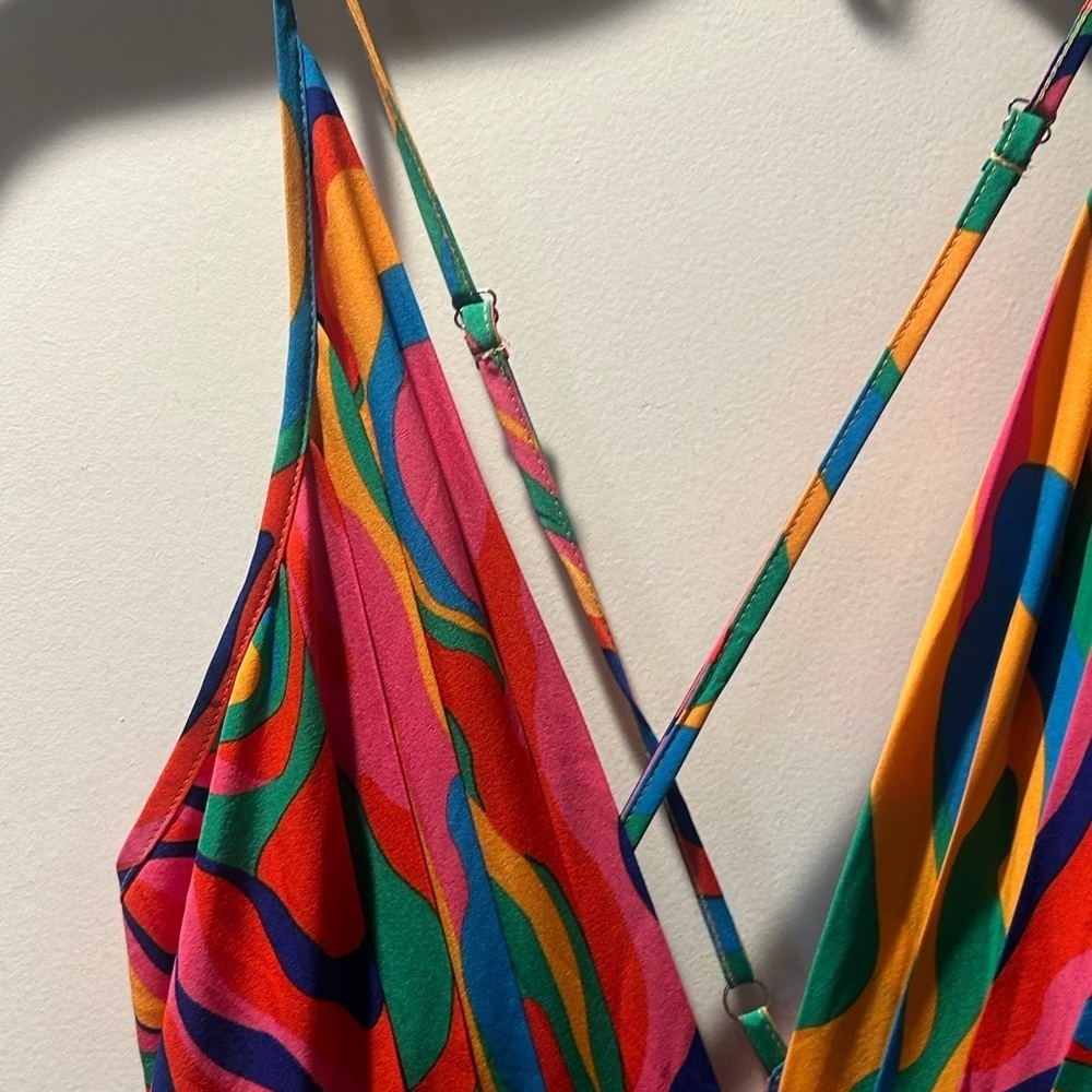 Vibrant Multicolor Maxi Dress Women’s Size Medium - Picture 5 of 7